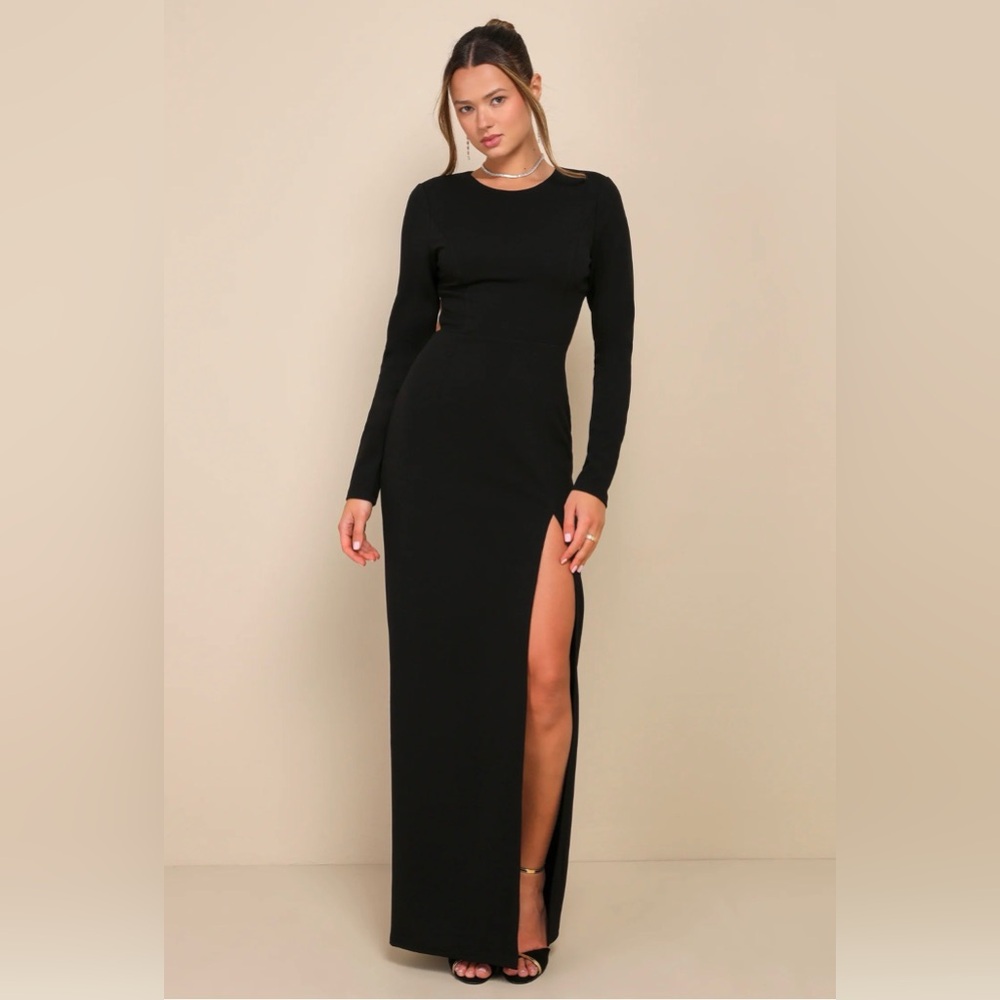 Lulu’s Elegant Black Maxi Dress